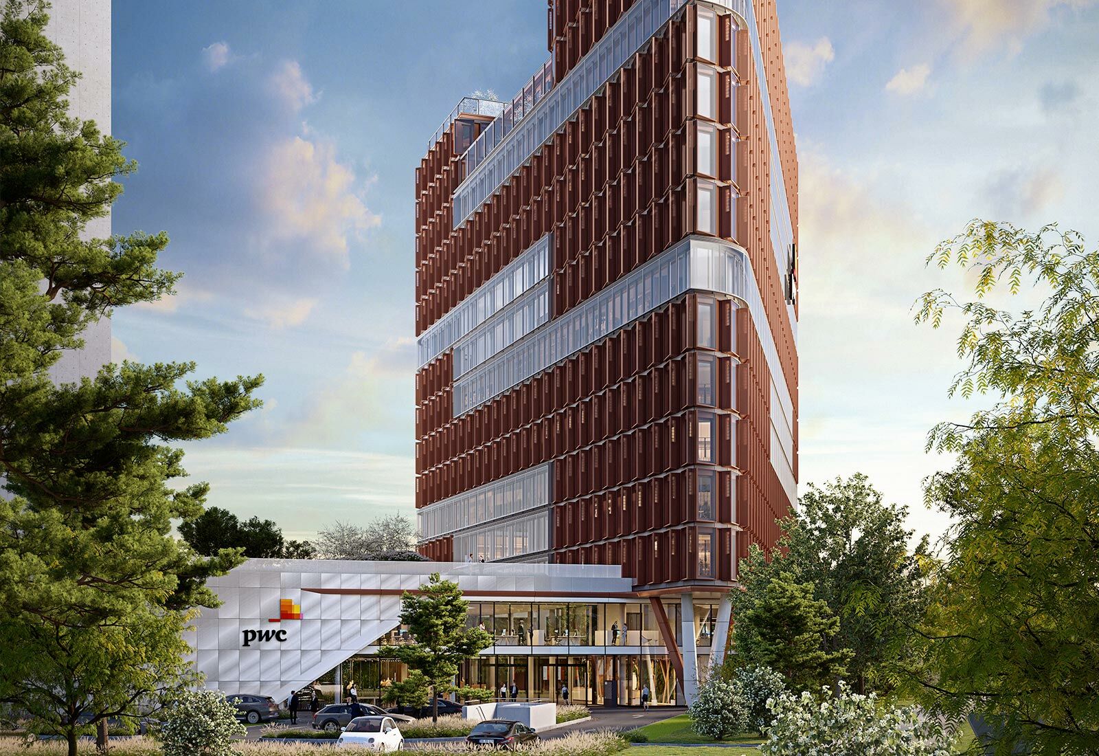 NOVIA: Projekt Eclipse in Düsseldorf (Eingang der Büroimmobilie)