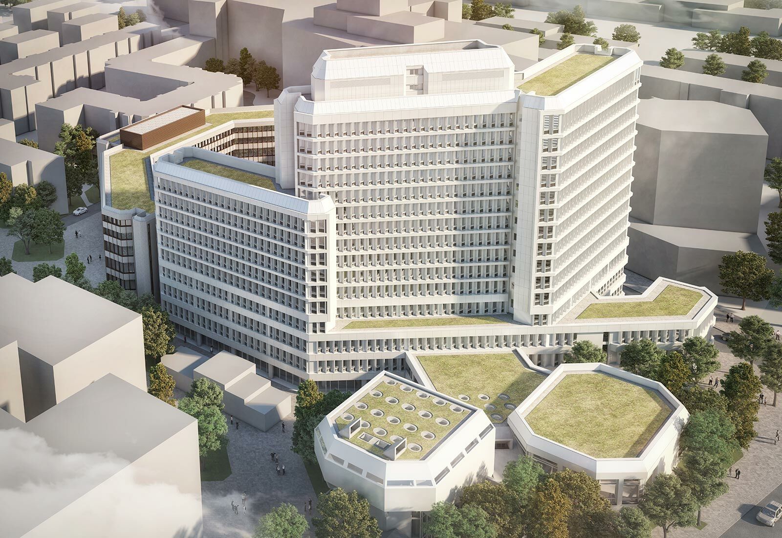 NOVIA: Projekt LUX in Köln (Visualisierung Vogelperspektive)